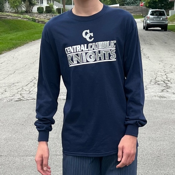 Central Catholic Navy LS Tee! NEW! - Picture 2 of 11